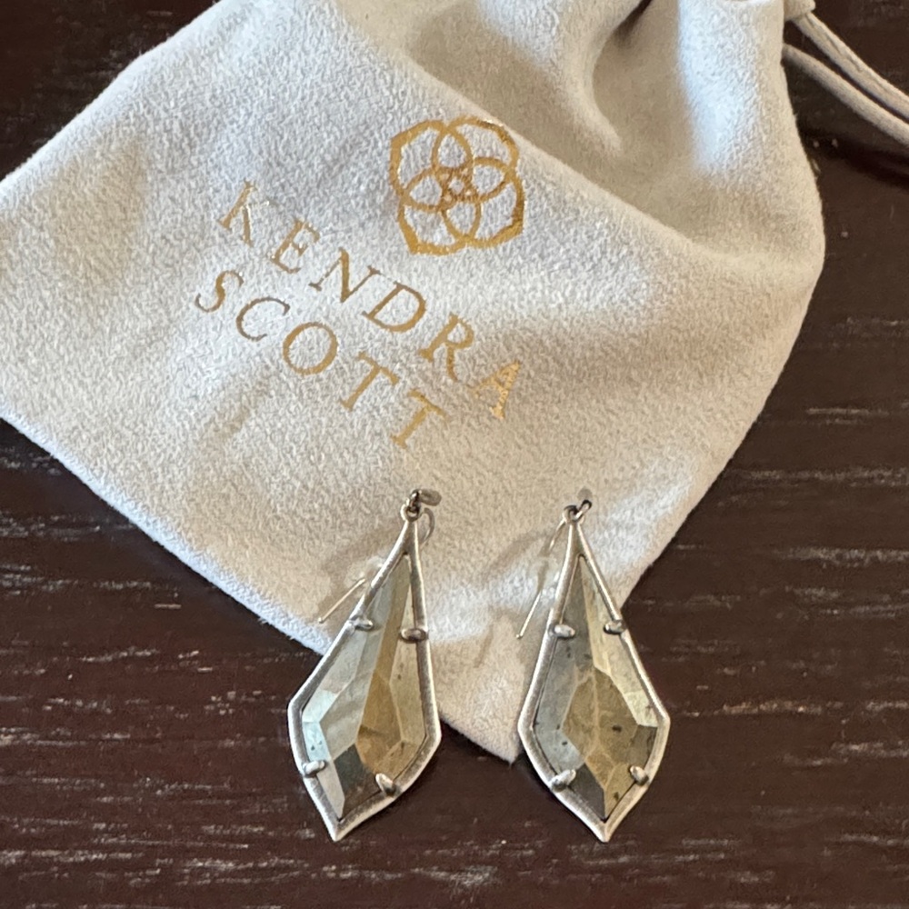 Kendra Scott Stone with Silver Geometric Earrings